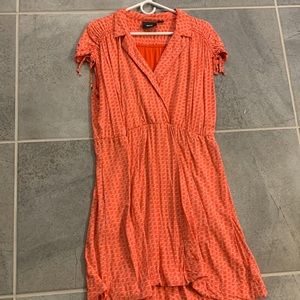 Anthropologie Maeve Carlotta Ruched Shirtdress